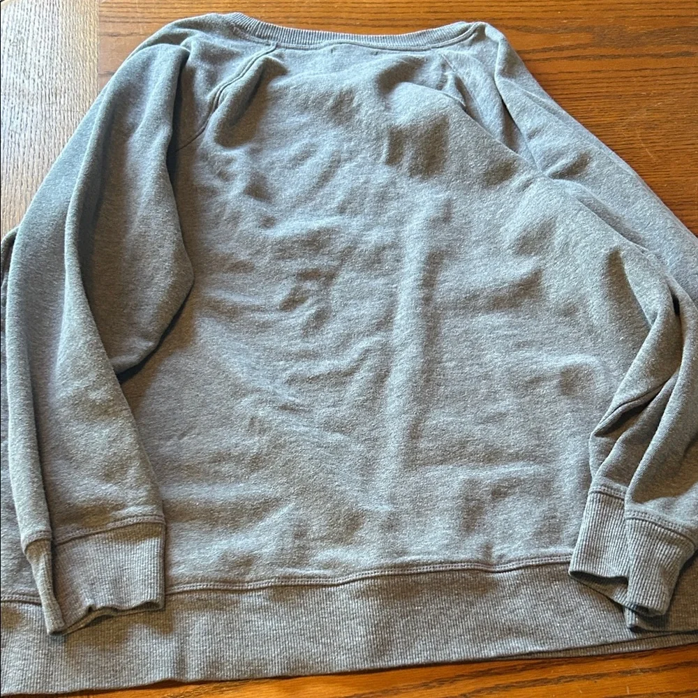 Gray Sweatshirt with 'SNOW WAY' Embroidery - Picture 6 of 7